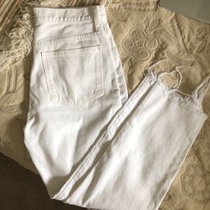 Madewell white jeans.